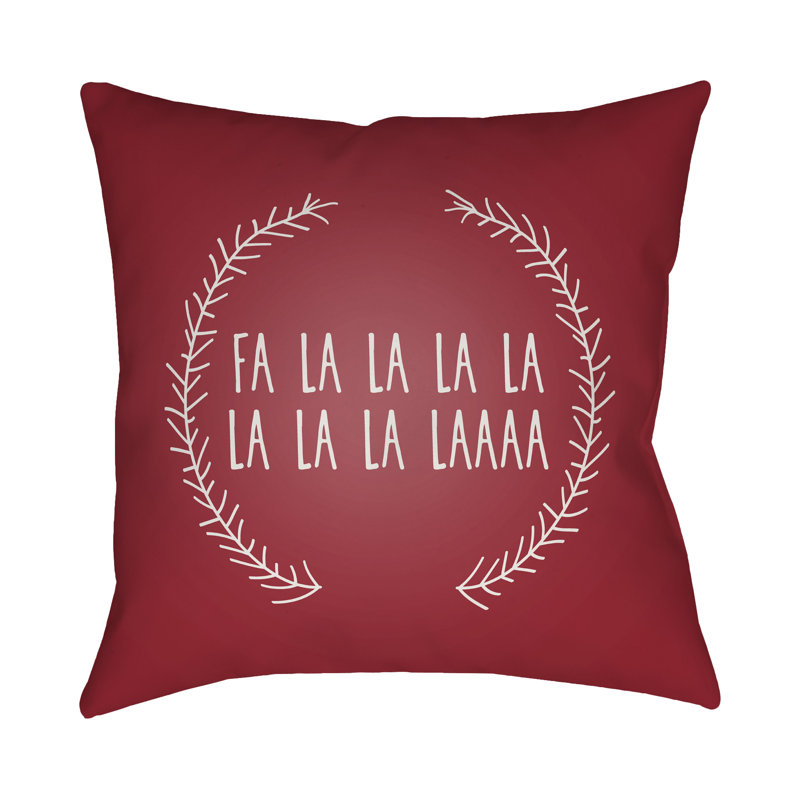 Outdoor Reversible Throw Pillow, Red / White, 20" H x 20" W x 4" D