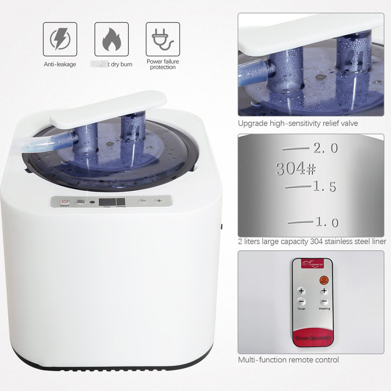 Home Spa Portable - Steam Tent With Heater, Chair, Remote 28.07In X 39.42In Data Sojourner For Relax Details