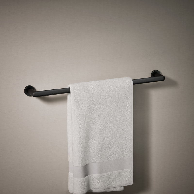 Components Towel Bar, 3" H x 25.75" L x 1.75" D, Matte Black