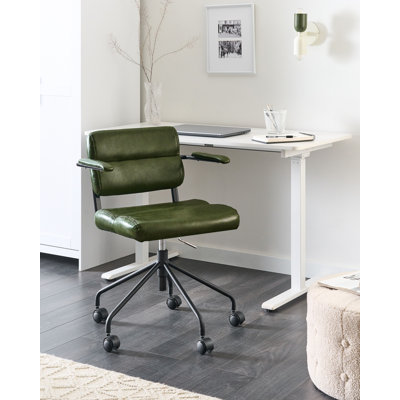 Desk Chair Swivel Faux Leather