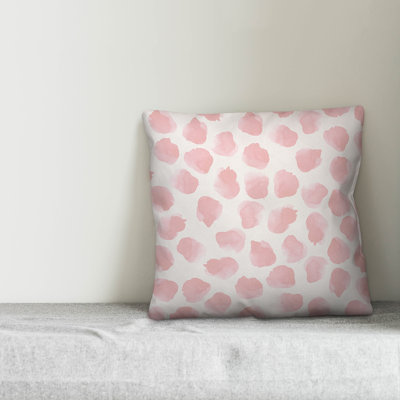  Watercolor Dots Throw Pillow