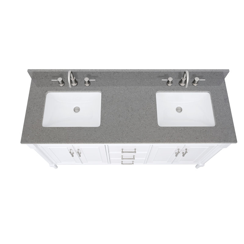61'' W Double Vanity Top, Contrail Matte