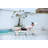 Lounge Chair Outdoor With Wood Texture, Oversized Chaise Lounge Chair With 5 Positions, HDPE, Patio Lounge Chair With Wheels & Cup Holder For Pool, Deck, Poolside, White-689352174