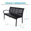Banc de patio en acier et WPC