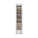 ZLINE 18 in. 9.0 cu. ft. DuraSnow Steel Triple Zone 68 Bottle Left Hinge Column Wine Cooler