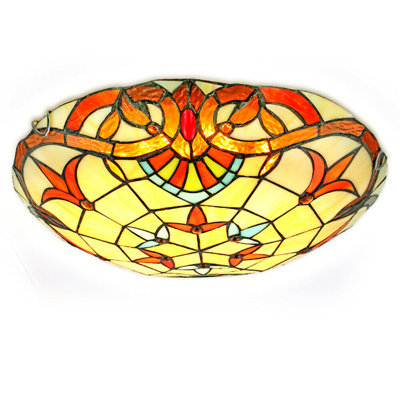 Tiffany Round Flush Mount Ceiling Light