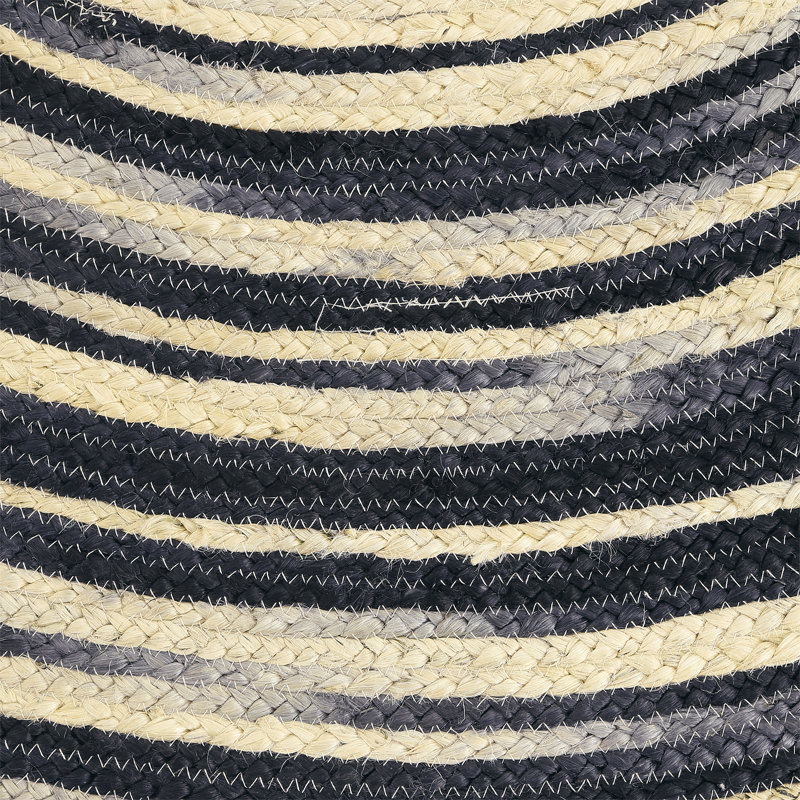 Brycen Round Abstract Jute / Sisal Hand Woven Area Rug, Round 183cm