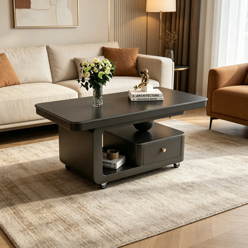 Brandt, Black Top/Black Base, 17.71" H x 35.43" L x 17.71" W, No Decal/Laminate Design