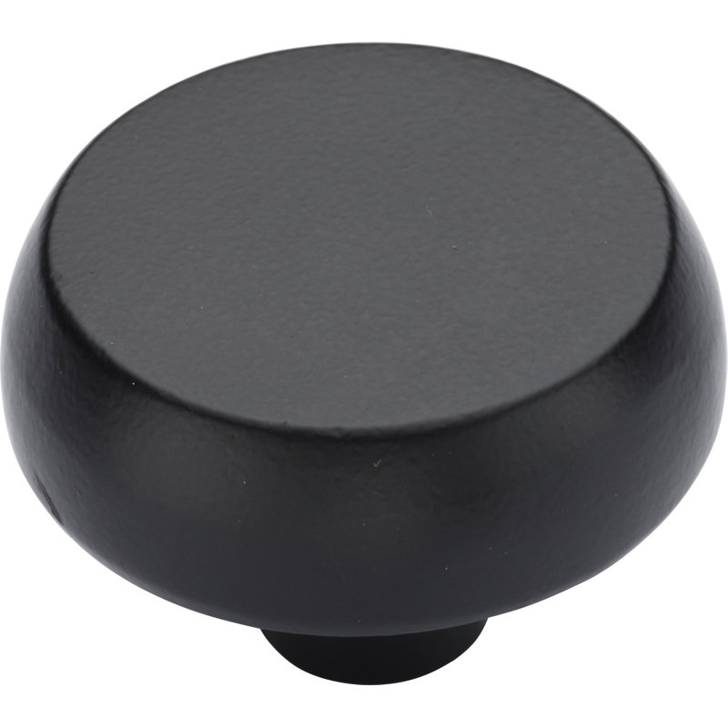 Mushroom Knob, Matte Black, 1.25