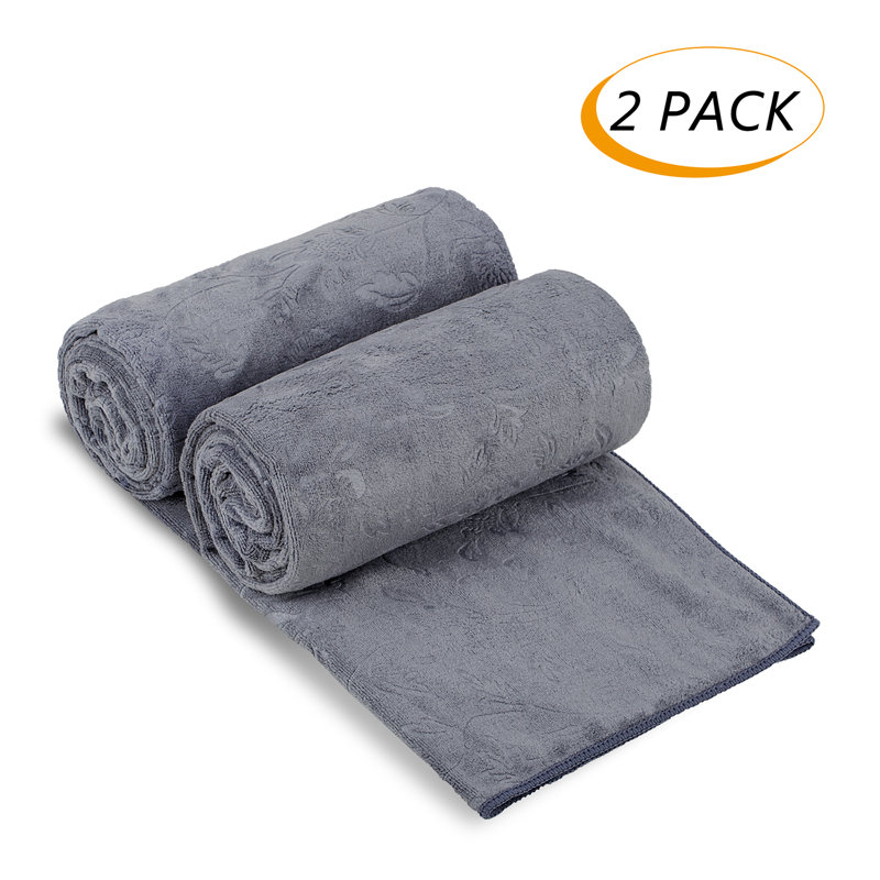 Marjeanne Bath Towel, Gray Floral