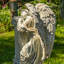 34 po Grande statue d'ange en deuil avec piédestal-130629076