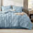 Bedsure Twin-XL Pintuck Bed-in-a-Bag- Light Blue Pinch Pleat Comforter with Sheets, Pillowcases & Shams-106256318-101518301