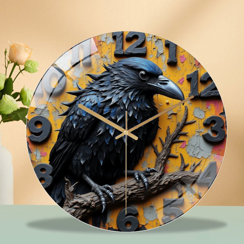 Horloge murale 12 po Blue Raven