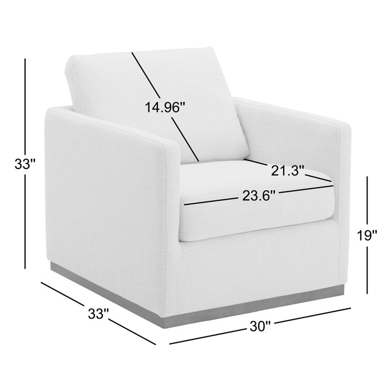 Fauteuil pivotant rembourré avec coussins réversibles Bobbi, Velours sable Vesper