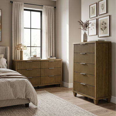 Aurelin Mid-Century Modern 2 Pieces Bedroom Set