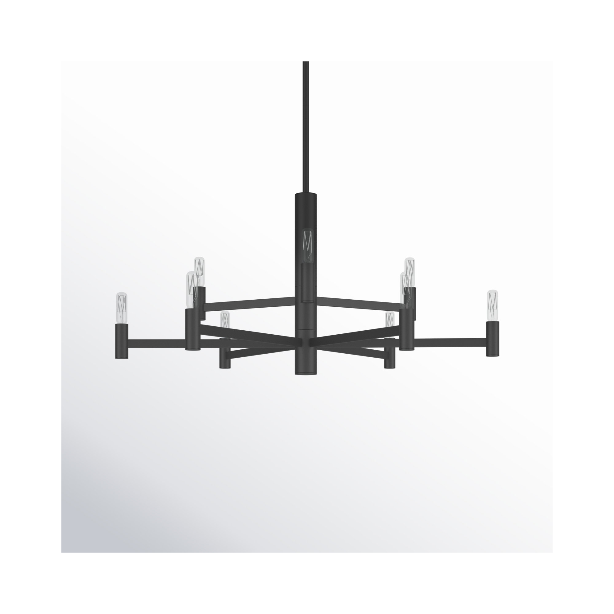 Ilene 9 - Light Dimmable Chandelier, Black