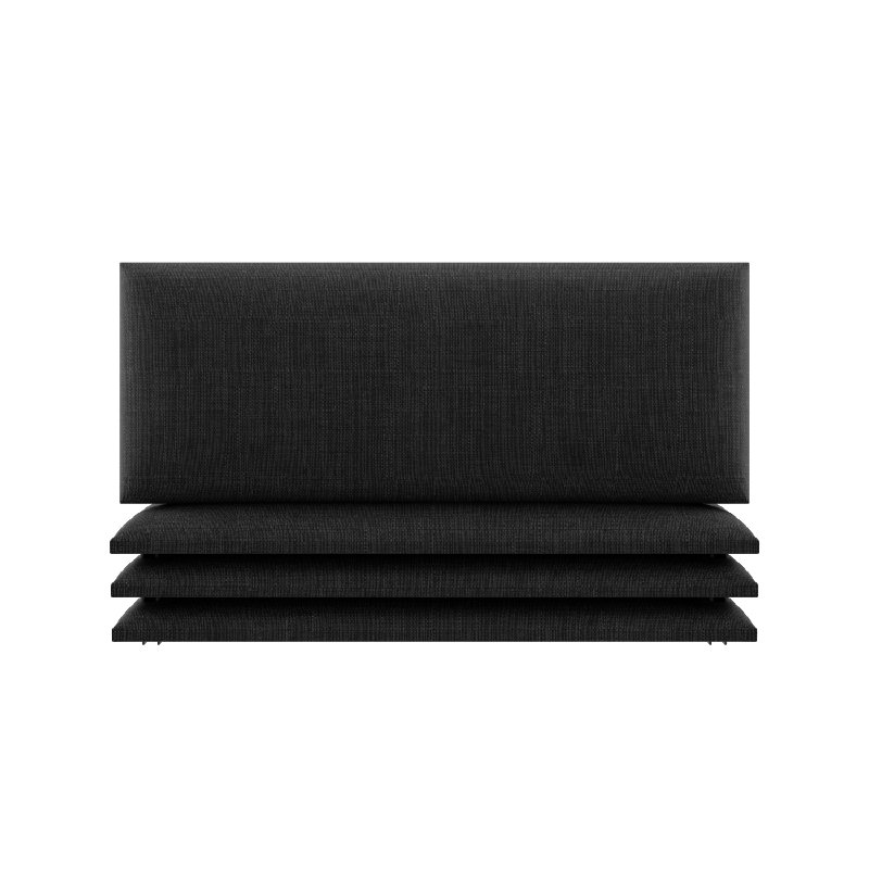 Garen Upholstered Headboard, Weave Steal Black, Super King (6')