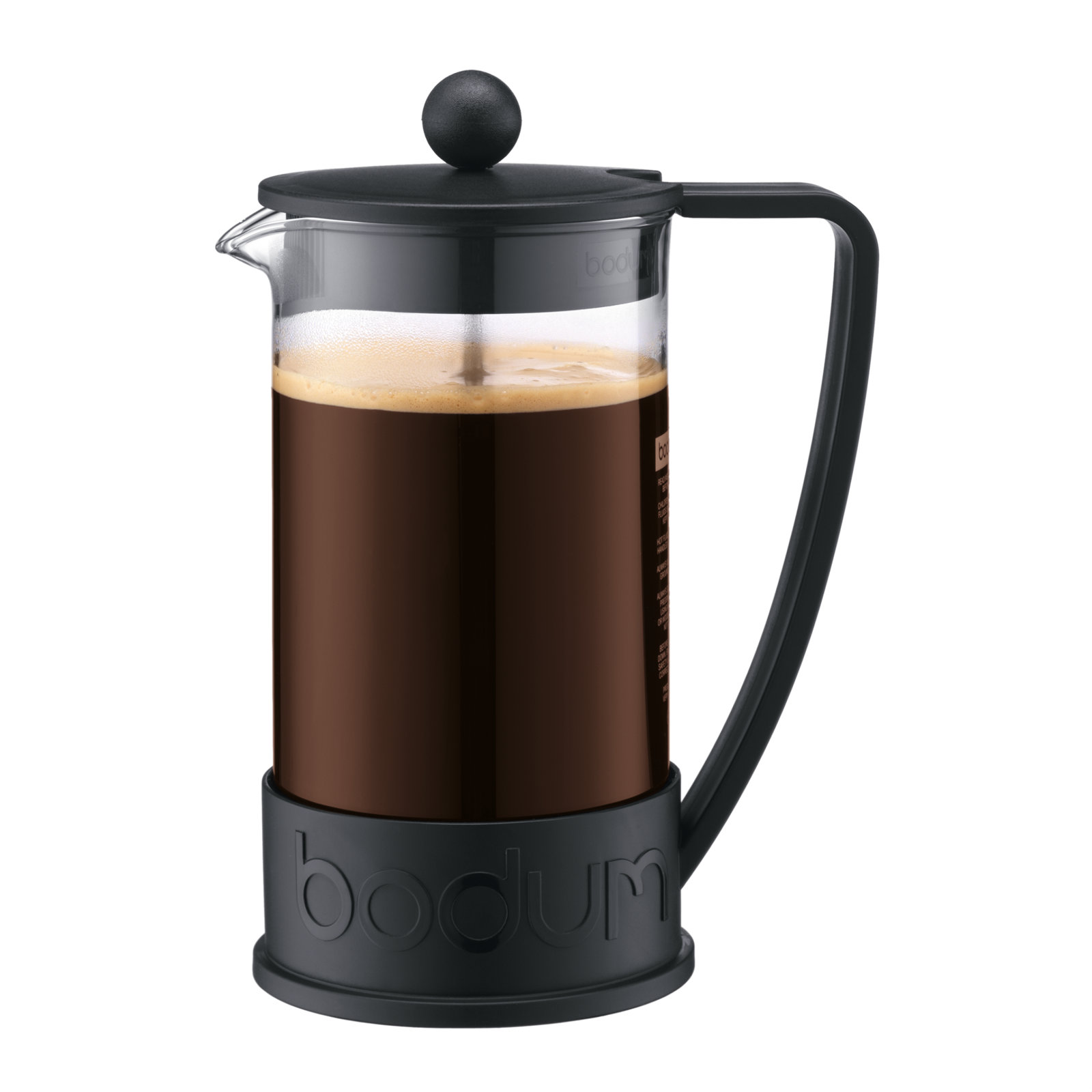 Bodum Brazil French Press Coffee Maker, 12 oz., Black