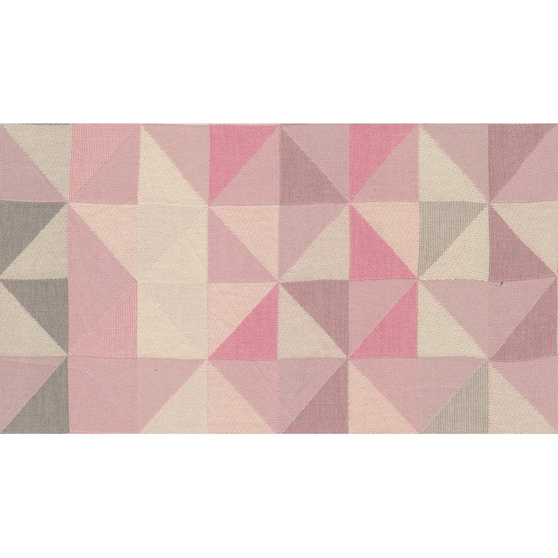 Vanesa Bio Bel Opaque Single Curtain, 145 W x 225 D cm, Pink/Misty Rose/Beige