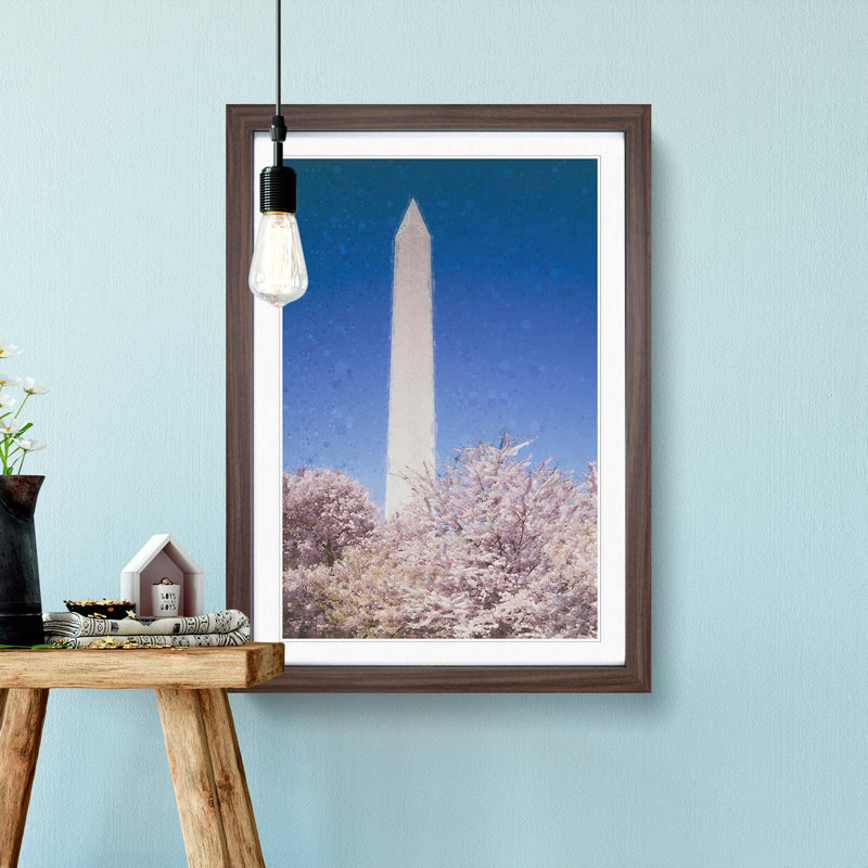 The Washington Monument - Framed Print, Walnut, 76cm H x 50cm W x 2cm D