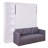 Rouzbeh Twin Size Modern Murphy Bed With Sofa and Shelves-2124649330