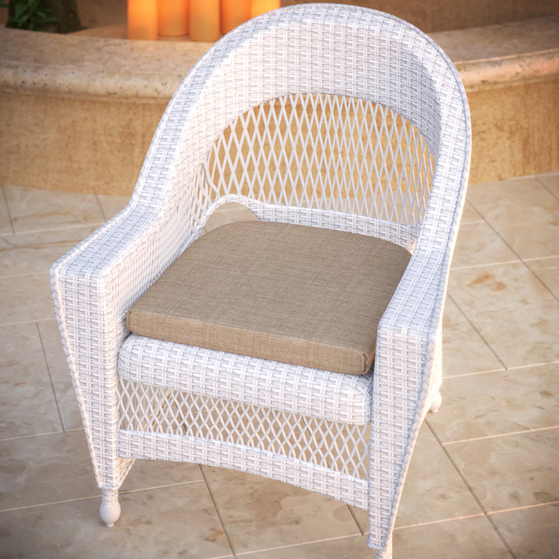 Sunbrella® Dining ChairSeat Pad Replacement Cushion – 18L x 18W x 2.5D, Cast Ash Sunbrella® Plainweave