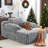 Boneless Velvet Oversized Chaise Lounge Sleeper Sofa-429145834