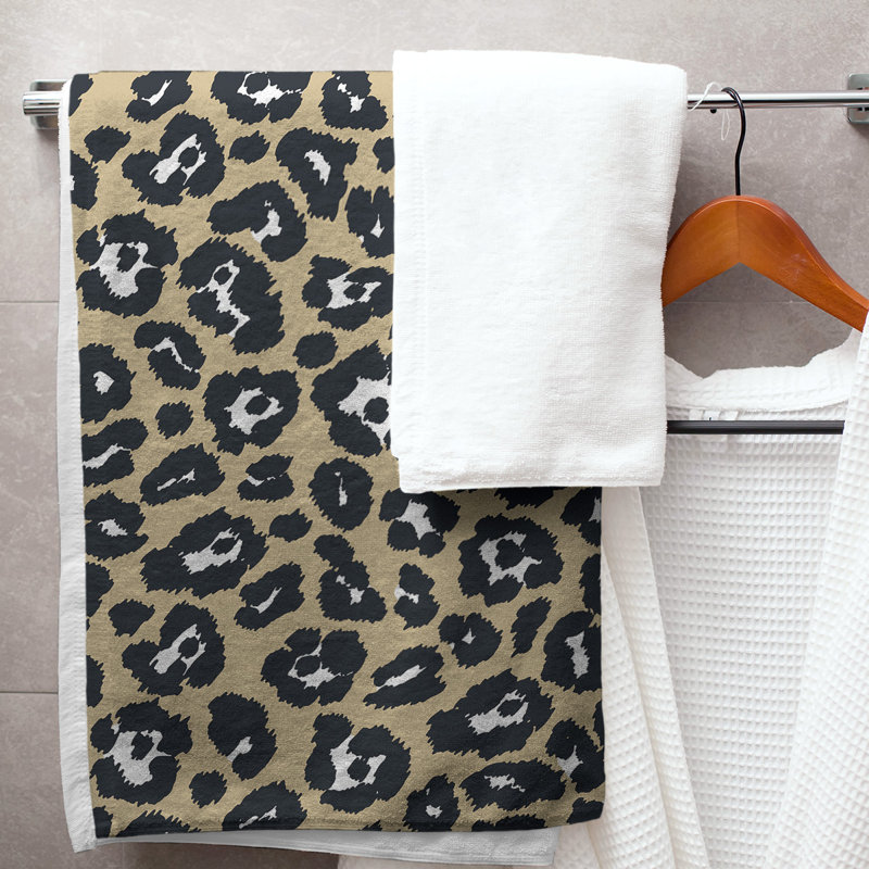 Everdene Bath Towel, Polyester/Cotton Blend, Old Gold/White/Black