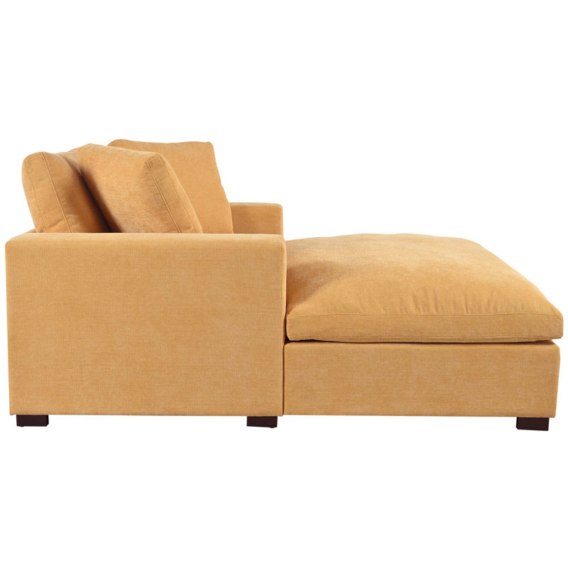 Méridienne surdimensionnée de 53,5 po x 70,9 po Mirod, chaise longue - conception classique, tissu doux, assemblage facile, structure durable avec pieds en bois massif