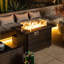 Outdoor Fire Pit Table, Propane Fire Table With Ceramic Tabletop