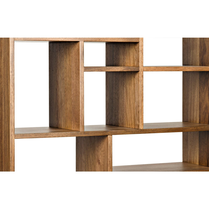 Malic Solid Wood Geometric Bookcase