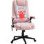Fauteuil de bureau inclinable, chauffant et chauffant, en velours rose, avec siège réglable et massage, rose