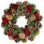 Flocked Pinecones And Glittered Stars Christmas Wreath - 13.25" - Unlit