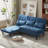 42.5“ Wide Upholstered Accent Chair Convertible Chair Bed 6-position 3-in-1-1304326114-1304326116