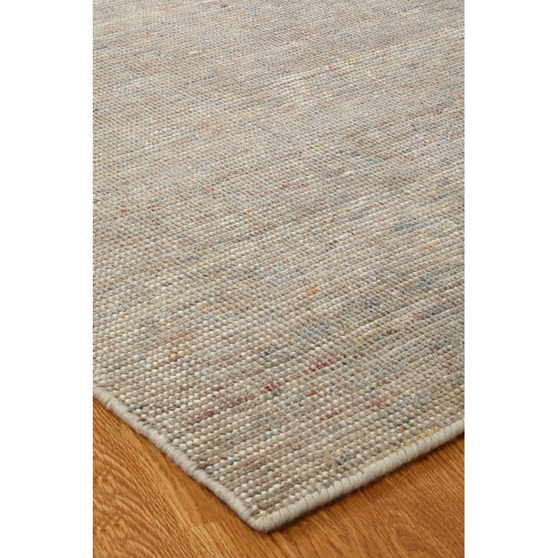 Tapis beige tissé à la main Beckner, Rectangle 9 pi 6 po x 13 pi
