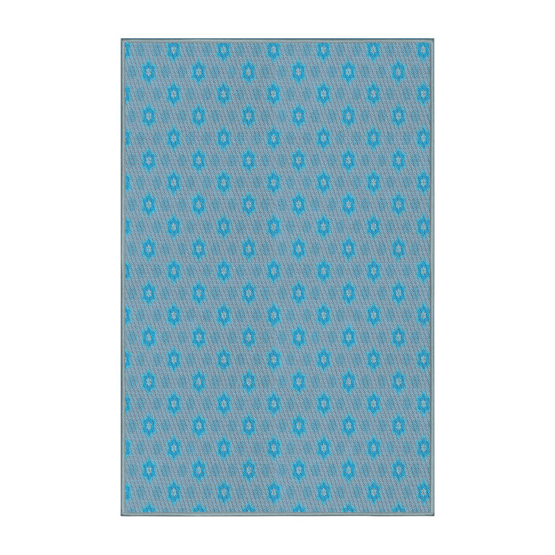 Tapis de zone bleue à motifs, Rectangle 5 pi x 7 pi