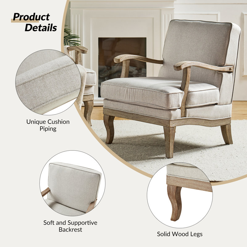 Upholstered Armchair, Pewter