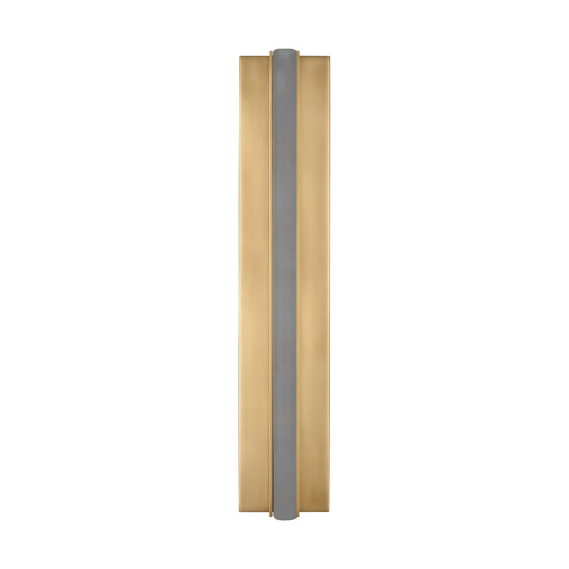 Linea LED Flush Mounted Sconce, Bronze, 15" H x 2.6" W x 3" D