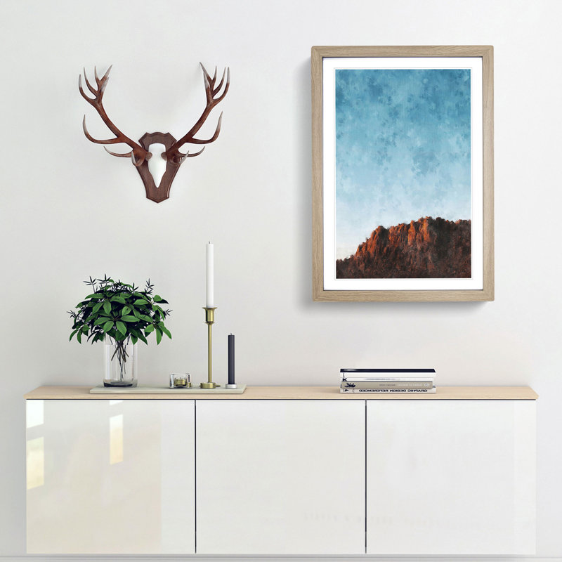 Joshua Tree National Park - Picture Frame Graphic Art Print, 33cm H x 24cm W x 2cm D, Oak Framed