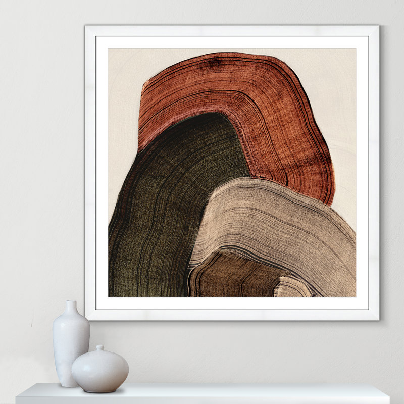 «Folded Earth I» par Casa Fine Arts, Blanc satiné, Imprimé mat, 42.5'' W x 42.5'' H