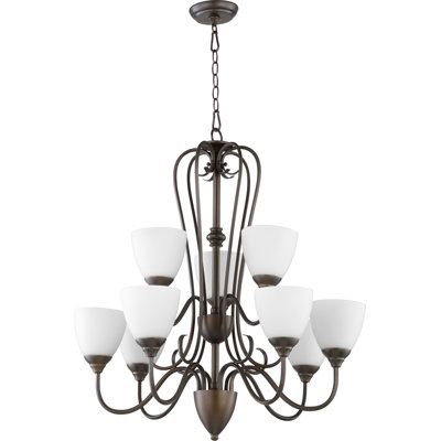 lustre classique/traditionnel 9 lumières ombrée  Camas