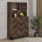 Harlie Rustic Oak 2-Doors Wine Cabinet