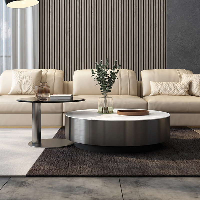 Ensemble de tables basses luxueuses et légères, H 12,2 po x L 31,5 po x l 31,5 po