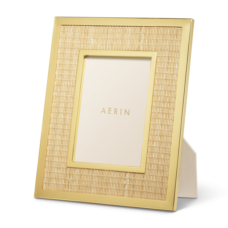 Colette Rattan Matted Rectangle Picture Frame