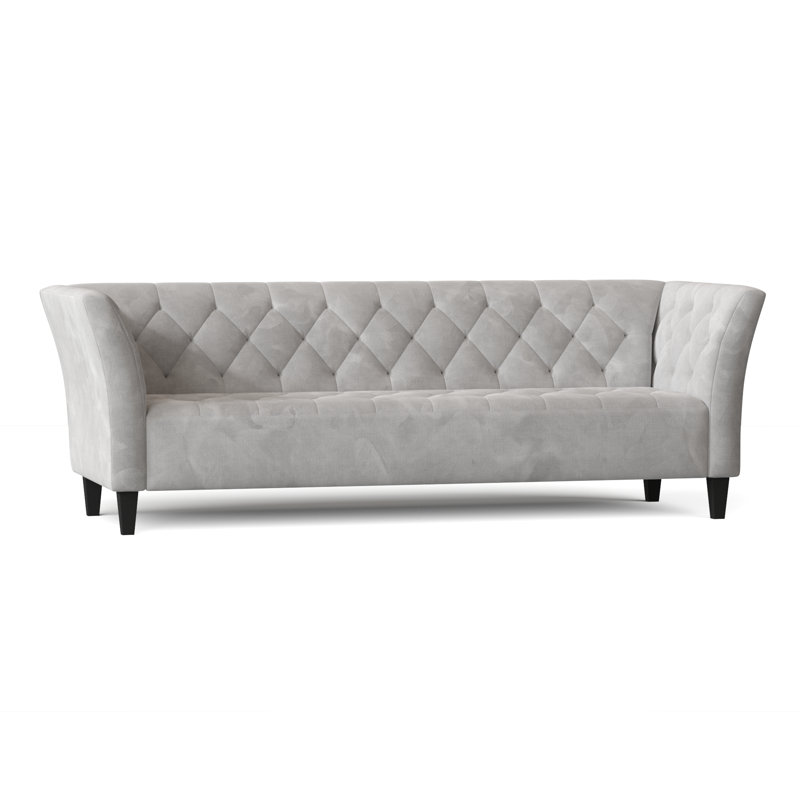 Carruth Upholstered 91'' Sofa, Heavenly Oyster Chenille