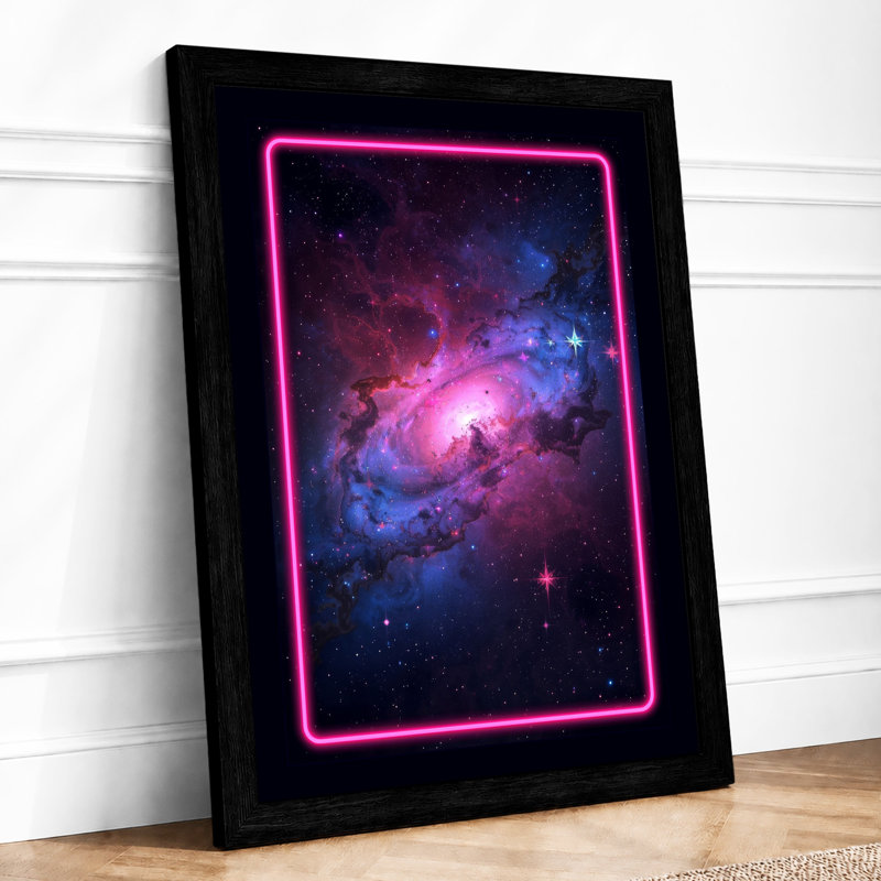 Cosmic Spiral Modern - Print, Black, A4 - 29.7 x 21.0 cm
