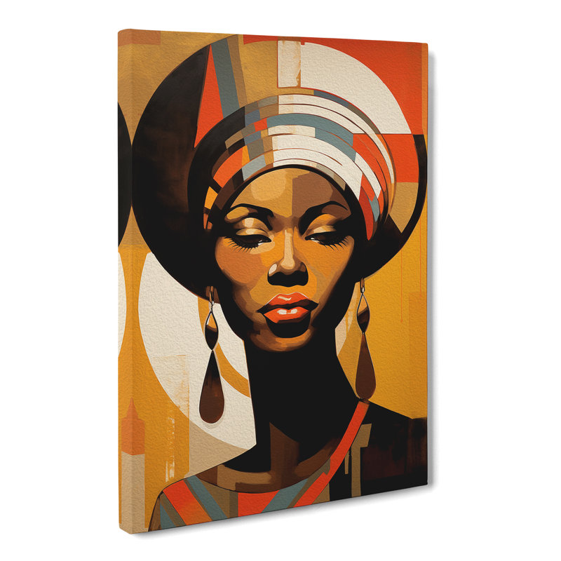African Woman Constructivism No.3 - Wrapped Canvas, 76cm H x 50cm W x 3cm D