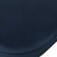 Banc de rangement avec repose-pieds ovale 43,5 "en flanelle bleu foncé avec pieds en métal pour chambre et salon