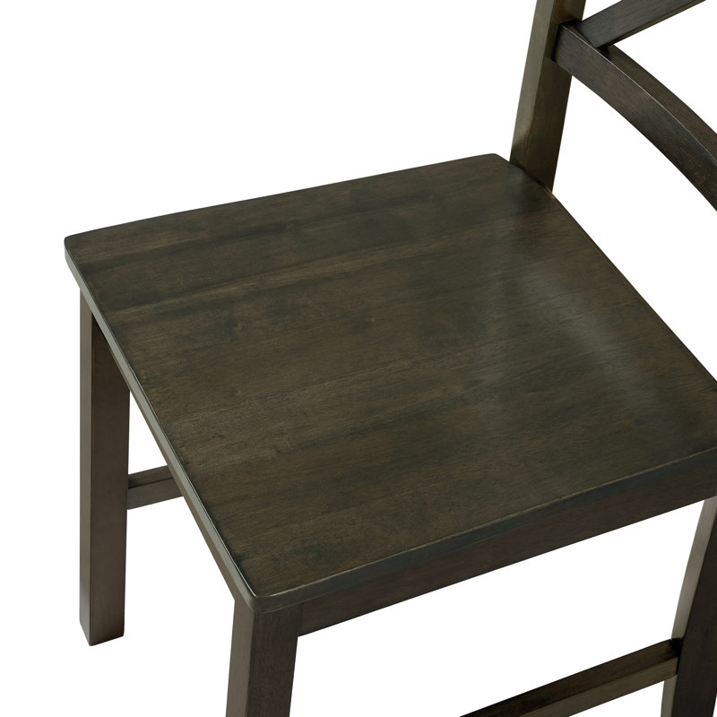 Solid Wood Side Chair Dining Chair (set Of 2), Gray
