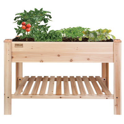 Handmade Wood Elevated Planter